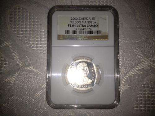 ***2000 NELSON MANDELA SMILEY R5***PL 64 ULTRA CAMEO*** NGC GRADED HIGH VALUE COIN *** INVEST NOW!!