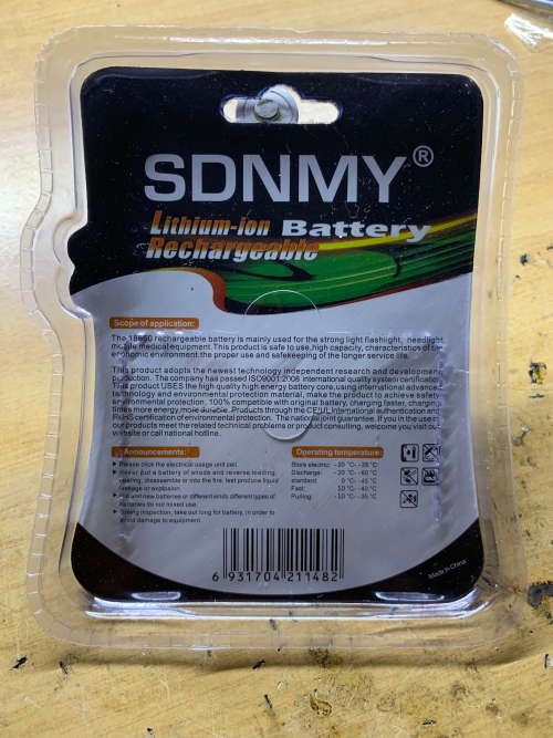 18650 Lithium-ion Rechargeable Batterys