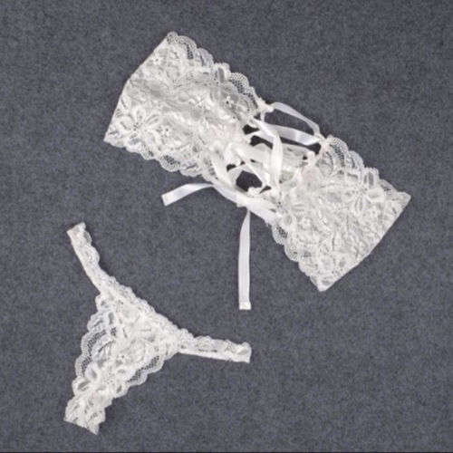 Sexy Lingerie Babydoll Sleepwear Lace Bra and G-string Set Nightwear-Local Stock