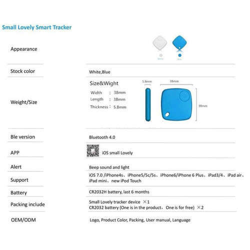 Anti-lost ,Mini Smart GPS Tracker ,Alarm Key Locator Bluetooth Tag-Local Stock