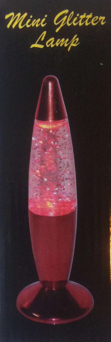 Mini glitter lamp