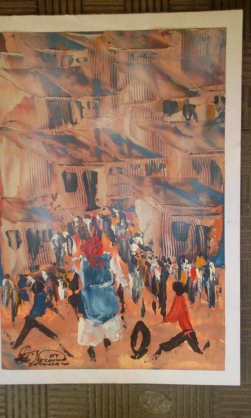 SOLOMON SEKHAOLELO OIL ON PAPER