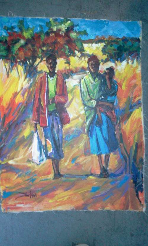 MIND SHANA OIL ON CANVAS UFRAMED