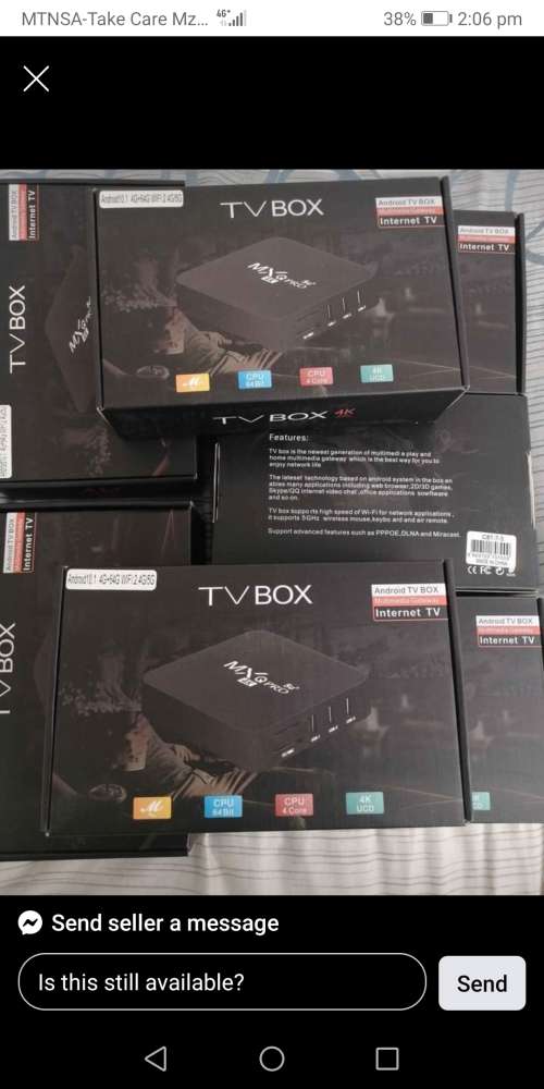 Android TV Box 4GB Ram 64GB memory storage