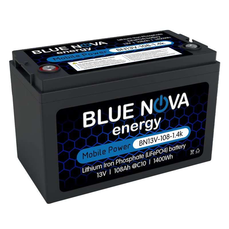 Blue Nova Energy - Lithium Iron Phosphate 13V Battery 108Ah (Open box item) - Barcode: 0614143164019