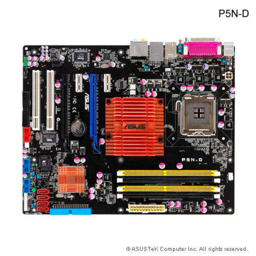 ASUS P5N-D Socket 775 ATX Mainboard, NVIDIA 750i SLi, Gaming Board