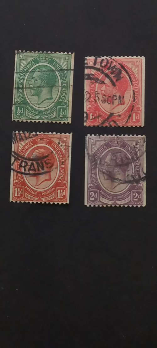 UNION OF SOUTH AFRICA 1913 MACHINE COILS USED SET CV R350