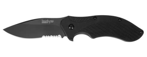 Kershaw Clash Partial Serration Black Pocket Knife - K1605CKTST