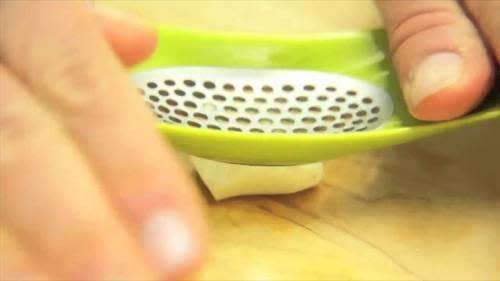 Garlic Press Rocker - Easiest And Best Way To Press, Mince And Crush Garlic Cloves