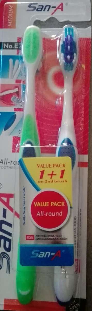 San-A All Round Value Pack Toothbrush - Medium