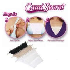 Cami Secret Clip-On Mock Camisoles - Set of 3. Quick & Easy Clip-On Cami.