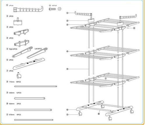 3-TIER CLOTHES RACK / HANGER / ORGANISER
