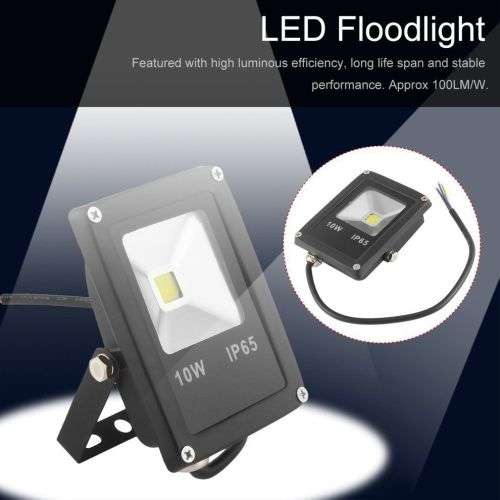 10W Outdoor Pure White Security Spot Light, 110-240V, 900LM