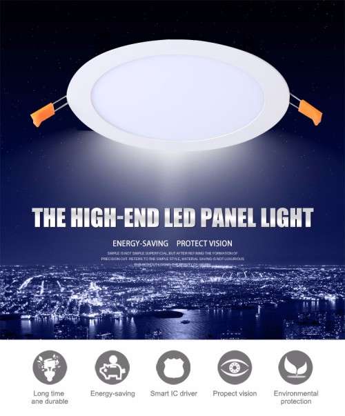 LED - Modern Design 6W Pure White Ceiling Panel Light & LED Power Driver Included, 220V