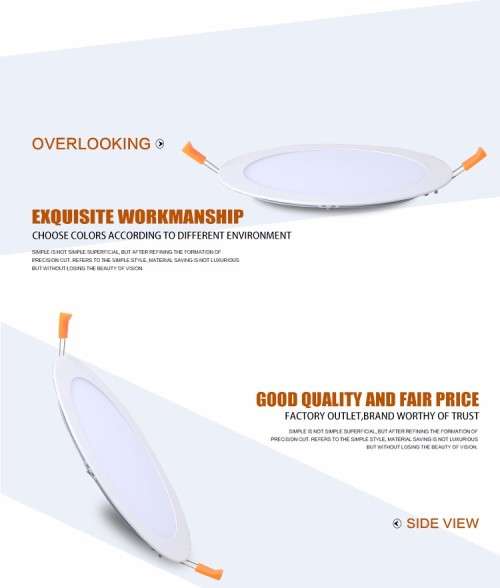 LED - Modern Design 6W Pure White Ceiling Panel Light & LED Power Driver Included, 220V