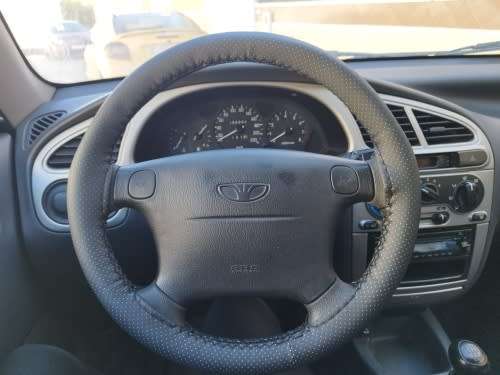 Universal DIY Faux Leather Car Steering Wheel Cover Kit - Black Stitching