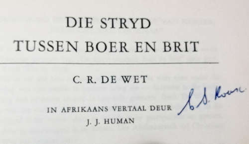 Die Stryd tussen Boer en Brit - CR De Wet