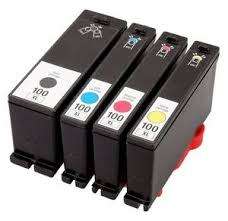 LEXMARK 100 XL FULL SET GENERIC COMPATIBLE BLACK CYAN YELLOW MAGENTA