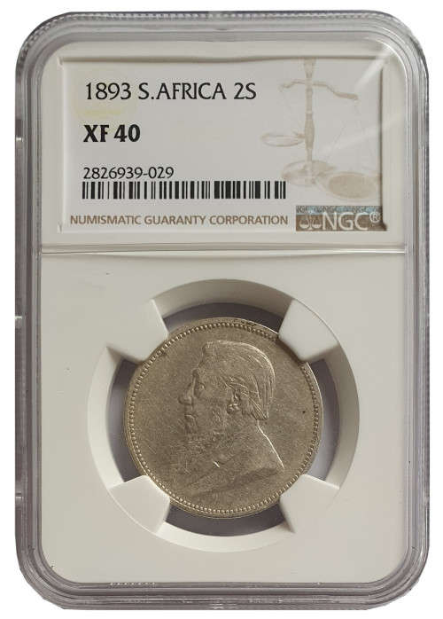 1893 2 Shillings XF40