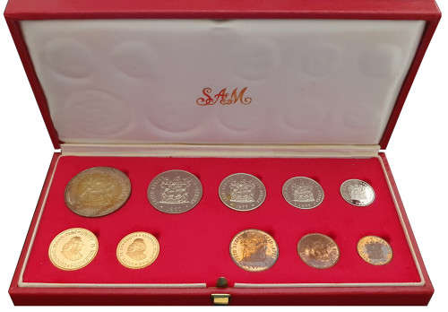 1977 Long Proof Set - with Gold R1 and R2