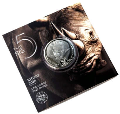 2020 Big Five Series Rhino - 1oz Fine Silver (sealed)