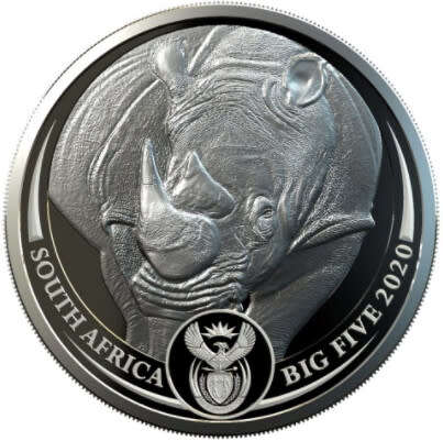 2020 Big Five Series Rhino - 1oz Fine Silver (sealed)