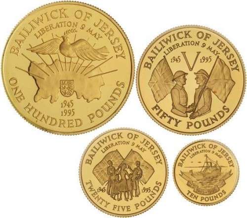 1995 Jersey Four-Coin Gold Proof Collection
