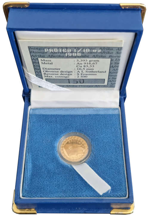 1996 Proof Protea Gold 1/10th oz - Constitution