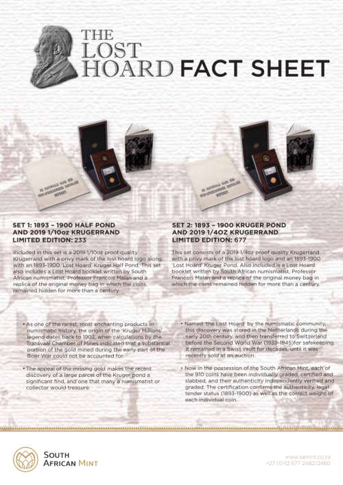 Lost Hoard Set - 1895 Halfpond XF40 and 1/10th Krugerrand