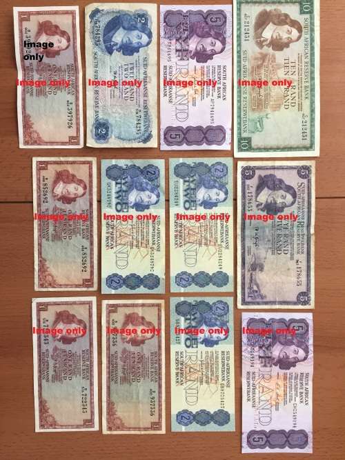 A lot of South African Bank Notes