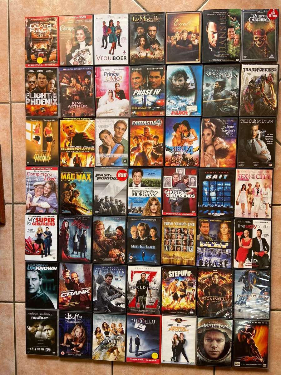 Blockbuster movie collection of 49 DVDs