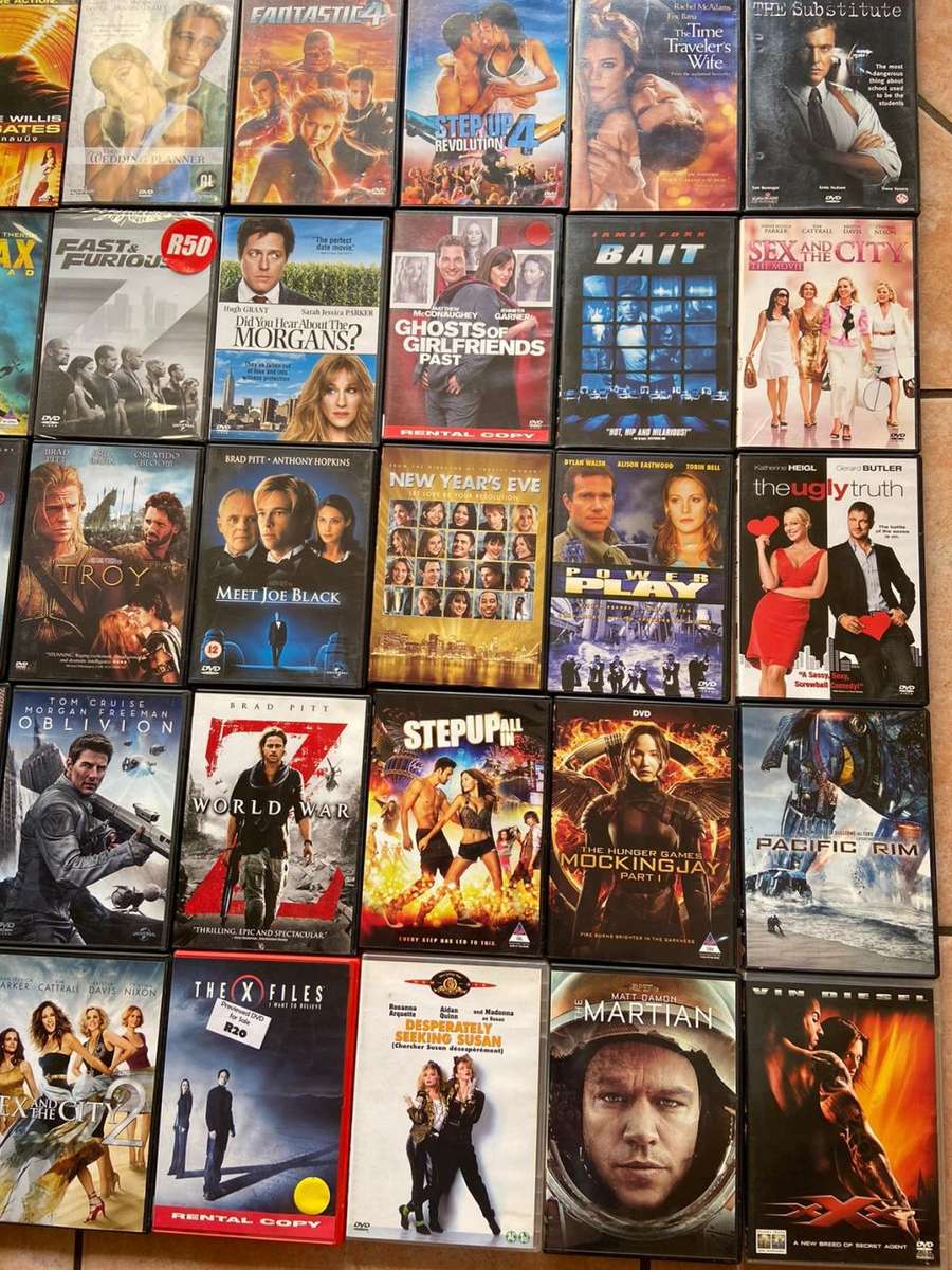 Blockbuster movie collection of 49 DVDs