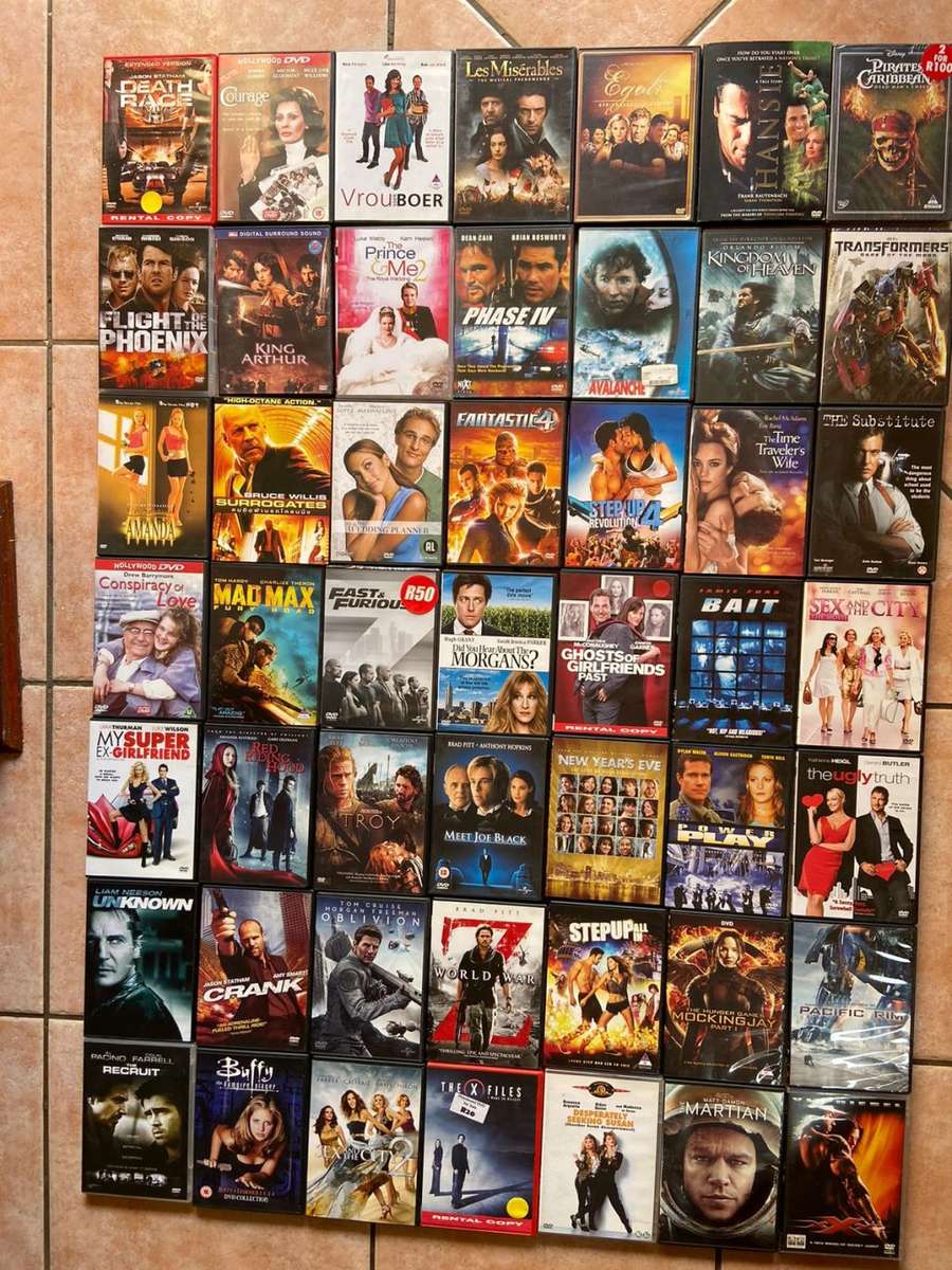 Blockbuster movie collection of 49 DVDs