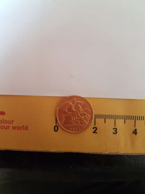 1909 half sovereighn Edwardvs v11 22carat gold coin