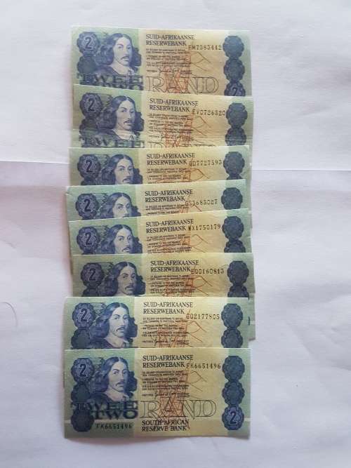 South African reserve bank 8 R2 G. de Kock notes mint