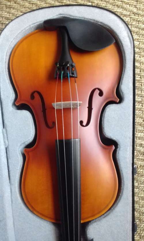 Courante violin + shoulder rest, setup + 4 fine tuners  4/4 12 yr to adults (24h-48h SA delivery )