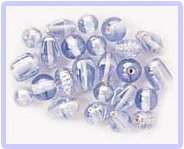 Glass Bead - Lt Blue Lustre (AB shine) (price per bead)