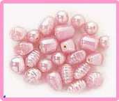 Glass Bead - Pink Lustre (AB shine) (price per bead)