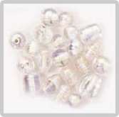 Glass Bead - White Lustre (AB shine) (price per bead)