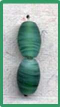 Frosted Glass Bead - Green (price per bead)
