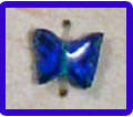 Glass Bead - LIGHT Blue Butterfly AB - price per bead