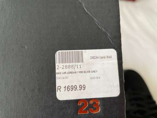 Air Jordan 1 Mid Black UK10