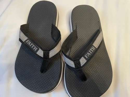 Faith flip-flops black/grey UK9