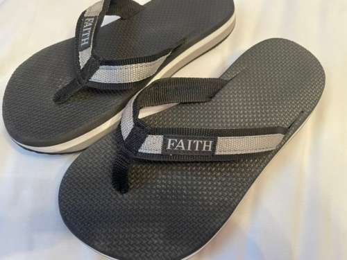Faith flip-flops black/grey UK9