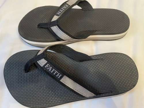 Faith flip-flops black/grey UK9