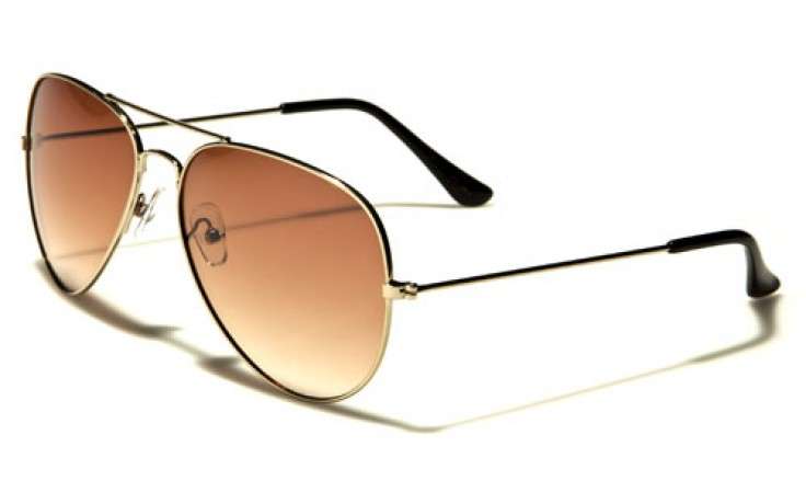 AVIATOR STYLE SUNGLASSES - BRONZE