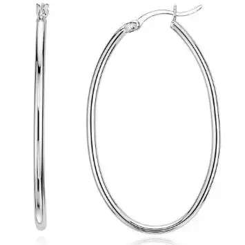 SILVER PLATED HOOP EARINGS FASHION JEWELLERY