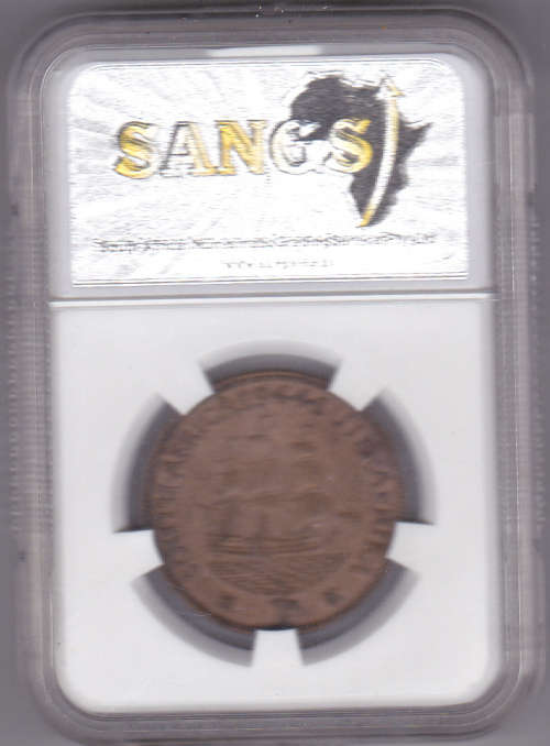 1944 One Penny Sangs graded AU55 BN
