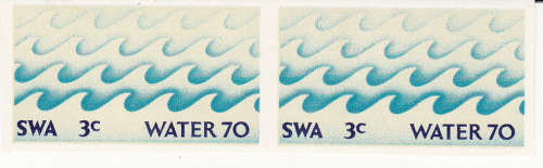"VARIETY" S W A 1970 imperforate pair of 2 1/2c MNH  SACC 236