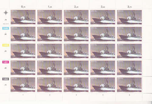 1982 Anniversary of Simonstown sheets of 25 each 8c,15c20c,25c. MNH SACC 510-13 FV R1713